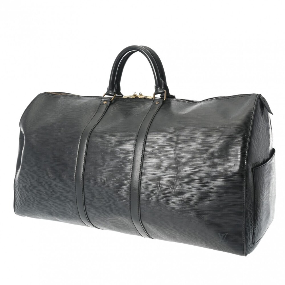 Louis Vuitton Epi Keepall Black Leather Boston Noir Bag